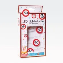Veriga LED lučk, prometni znak 50, 10lučk, 1m, fi 2.5cm