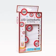 Veriga LED lučk, prometni znak 60, 10lučk, 1m, fi 2.5cm