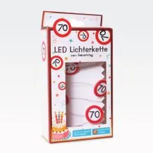 Veriga LED lučk, prometni znak 70, 10lučk, 1m, fi 2.5cm