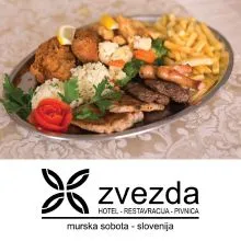Plošca zvezda za dve osebi, Restavracija Hotela Zvezda, Murska Sobota (Vrednostni bon, izvajalec storitev: ZVEZDA TURIZEM D.O.O.)