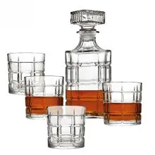Set za whisky, 5/1, 4x kozarec + steklenica