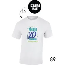 Moška personalizirana majica – X 20 živahen, vedno za akcijo