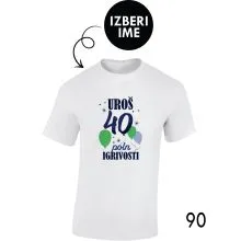 Moška personalizirana majica – X 40 poln igrivosti