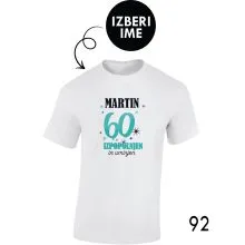 Moška personalizirana majica – x 60 izpopolnjen in umirjen