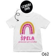 Personalizirana otroška majica X ponosna prvošolka