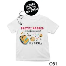 Personalizirana otroška majica X razred prihajam