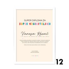 Personalizirana diploma Diploma za super vzgojiteljico/vzgojitelja