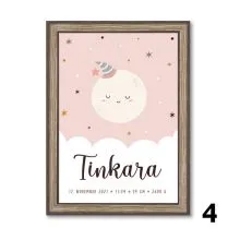 Personalizirana grafika ob rojstvu Lunica in zvezdice