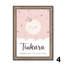 Personalizirana grafika ob rojstvu Lunica in zvezdice