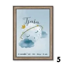 Personalizirana grafika ob rojstvu Lunica zaspanka