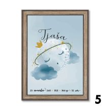 Personalizirana grafika ob rojstvu Lunica zaspanka