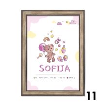 Personalizirana grafika ob rojstvu Medvedek za punčko