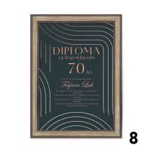 Personalizirana diploma za jubilej - 70.rojstni dan