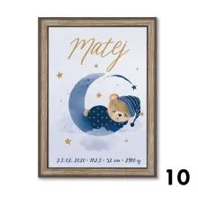 Personalizirana grafika ob rojstvu Medo in lunica