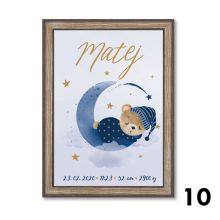 Personalizirana grafika ob rojstvu Medo in lunica