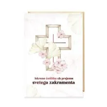 Voščilnica, zakrament, Iskrene čestitke ob prejemu svetga zakramenta, roza