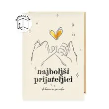 Voščilnica, ženska, splošna, Najboljši prijateljici do konca…, marelična