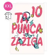 Voščilnica velika, otroška, 10, Ta punca zažiga, belo-rdeča