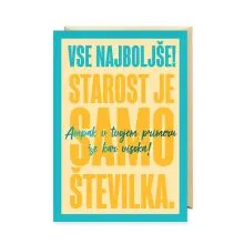 Voščilnica šaljiva, rojstni dan, uni, Vse najboljše, starost je samo številka