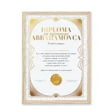 Diploma za IZJEMNEGA ABRAHAMOVCA, 23x33.5cm