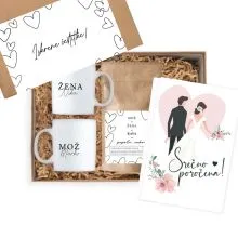 Personalizirani darilni set Srečno poročena
