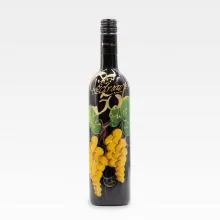 Jubilejno vino, 0.75l, poslikana steklenica - Na zdravje 50 - rumen grozd