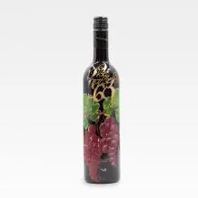 Jubilejno vino, 0.75l, poslikana steklenica - Vse najboljše 60 rdeč grozd