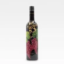 Jubilejno vino, 0.75l, poslikana steklenica - Vse najboljše 70 rdeč grozd