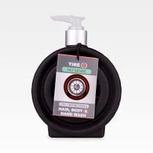 Šampon za lase in telo, 3v1, WHEEL, 320ml, v dozirniku v obliki kolesa, z vonjem sandalovine in mošusa