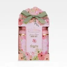 Kopalni set BLOSSOM (100ml gel za tuširanje, 100ml losjon za telo), v darilni embalaži, z vonjem jasmina in breskve