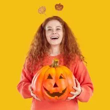 Trak za lase z motivi za halloween, PVC, 24cm, sort.