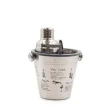 Set za koktaile, z recepti, inox, 5/1, 13.5cm