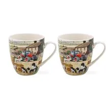Lonček kužki in ovce, 2/1, kitajski porcelan, 9cm, v darilni embalaži