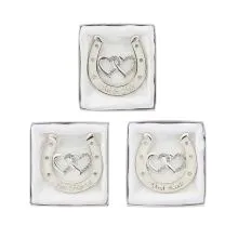 Podkev, bela, kovinska, 5x6x16cm, sort.