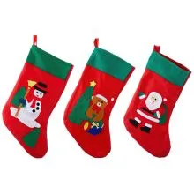 Nogavica božična, 100% poliester,  41x20cm, sort.