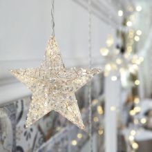 Zvezda z LED lučkami, zlata, 30 LED, 40cm