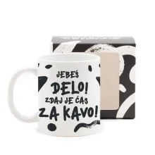 Skodelica, Ko se ti J…, Jebeš delo! Zdaj je čas za kavo!, 330ml, v darilni embalaži