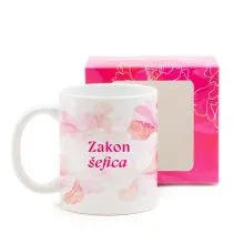 Skodelica, Zanjo, Zakon šefica, 330ml, v darilni embalaži