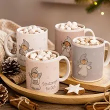 Skodelica angel varuh, kamenina, 300ml, sort.