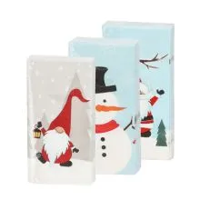 Robčki papirnati, božični motiv, 3 slojni, 10kom, sort.