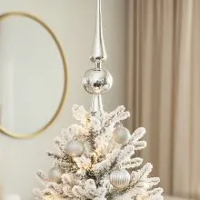 Vrh za smreko, miks srebrn/jantar, PP, 6x6x29.5cm, sort.