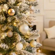 Krogle božične, miks biserna/bež, set 16/1, PP, 6cm