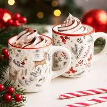 Skodelica, božični motiv, 200ml, kitajski porcelan, sort.