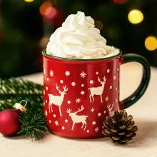 Skodelica,  božični motiv, 250ml, kamenina, sort.