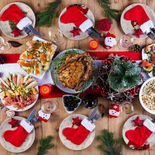 Krožnik, božični motiv, porcelan, 250mm, sort.