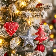 Obesek za smreko, kovinski, 5-6cm, sort.