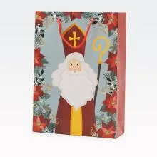 Darilna vrečka Miklavž, 34x25x8 cm, sort.