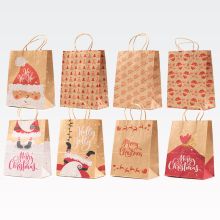 Darilna vrečka, božična, eko, 27x21x11cm, sort.