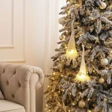 Palček brez okic z LED lučko, 100% polister, 20cm, sort.