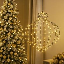 Svetleča cev  v obliki lanterne, 208 LED, za notranjo in zunanjo uporabo, 42x40cm